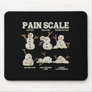 Schmerzskala Schneemann Krankenschwester Weihnacht Mousepad