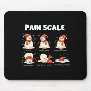 Schmerzskala Schneemann Krankenschwester Weihnacht Mousepad