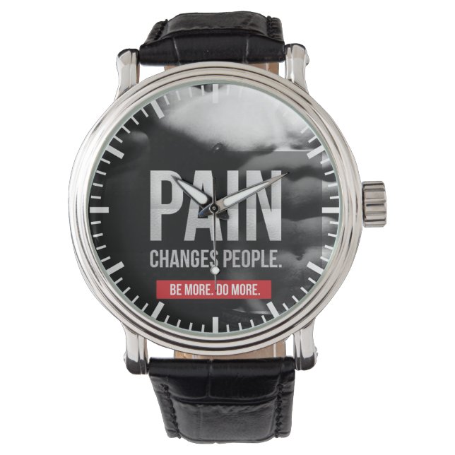 Schmerzveränderungen Menschen - Motivierend Traini Armbanduhr (Vorderseite)