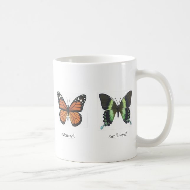 Schmetterling 11 oz.Tasse Kaffeetasse (Rechts)