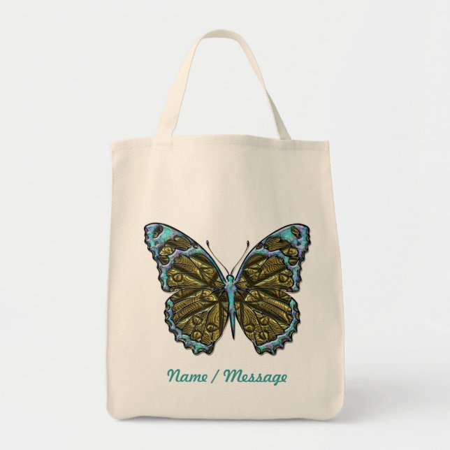 Schmetterling-3-Beutel Tragetasche (Vorne)