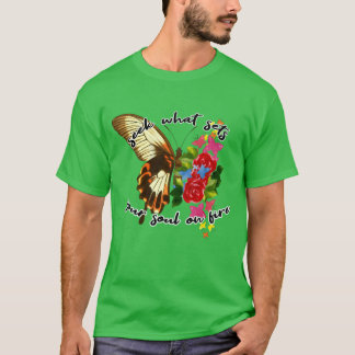 Schmetterling 70er Retro-Sublimations-Motivationsf T-Shirt
