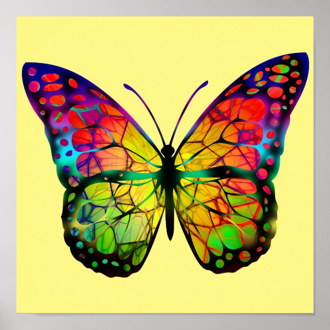 SCHMETTERLING ABSTRAKT POSTER (Vorne)