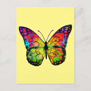SCHMETTERLING ABSTRAKT POSTKARTE