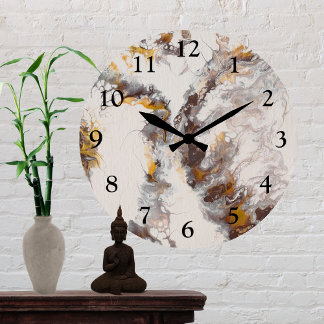 Schmetterling - abstrakte Acrylsäure Runde Wanduhr