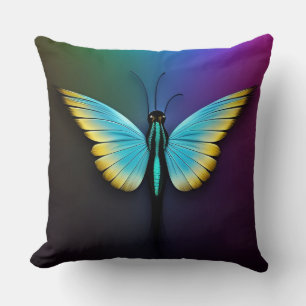 Schmetterling Abstrakte Farbige Flügel Farbverlauf Kissen