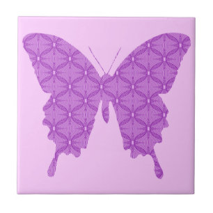 Schmetterling, abstraktes Muster, Lavendel und lil Fliese