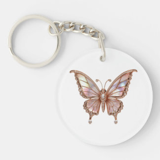 Schmetterling-Acryl-Schlüsselanhänger Pink Pearl Schlüsselanhänger