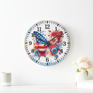 Schmetterling Acryl Wanduhr