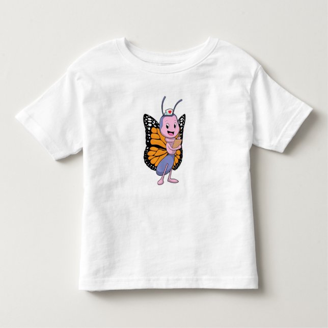 Schmetterling als Krankenschwester Kleinkind T-shirt (Vorderseite)