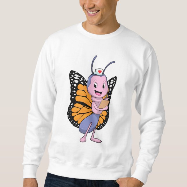 Schmetterling als Krankenschwester Sweatshirt (Vorderseite)