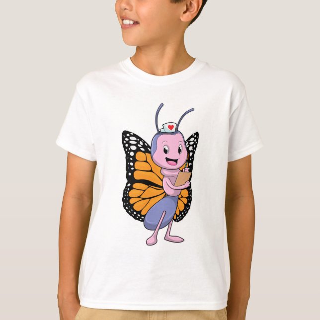 Schmetterling als Krankenschwester T-Shirt (Vorderseite)