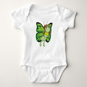 Schmetterling als Pilot mit Pilotenhut Baby Strampler