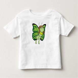 Schmetterling als Pilot mit Pilotenhut Kleinkind T-shirt