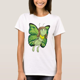 Schmetterling als Pilot mit Pilotenhut T-Shirt