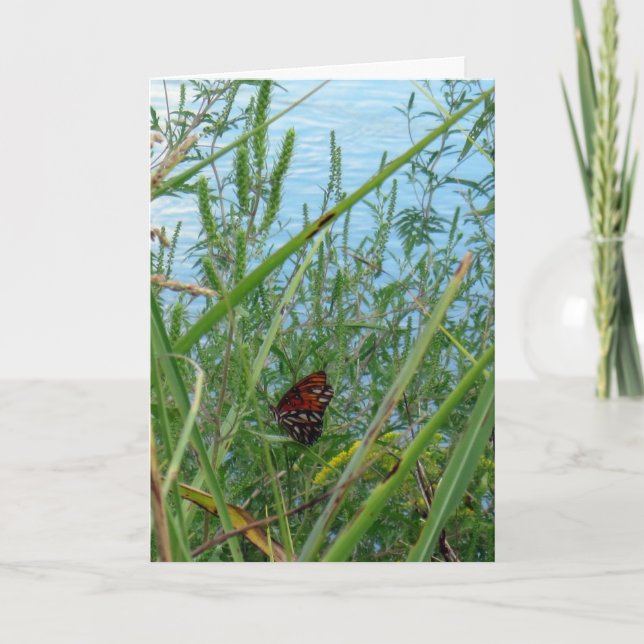 Schmetterling am Fluss Karte (Vorderseite)