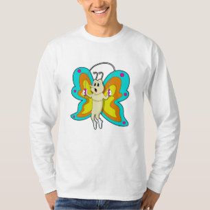 Schmetterling an der Springseil-Fitness T-Shirt