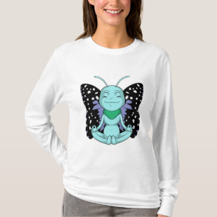 Schmetterling an Yoga-Stretching-Legen T-Shirt