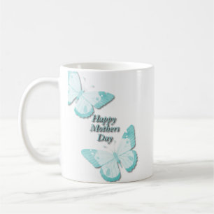 Schmetterling Aquamarin Kaffeetasse