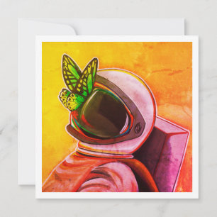 Schmetterling auf Astronaut - Mini Print