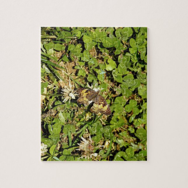 Schmetterling auf Blättern Puzzle (Vertikal)