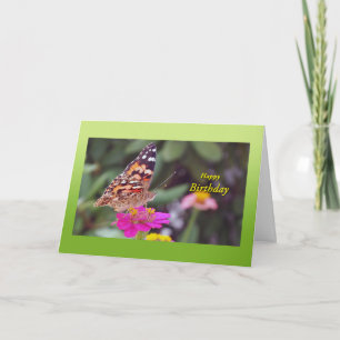 Schmetterling auf Blume Geburtstag Karte