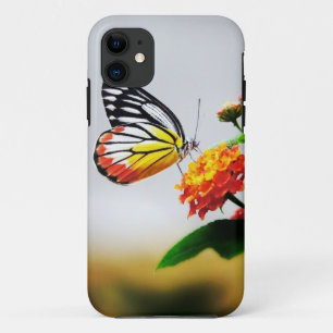 Schmetterling auf Blume iPhone Case