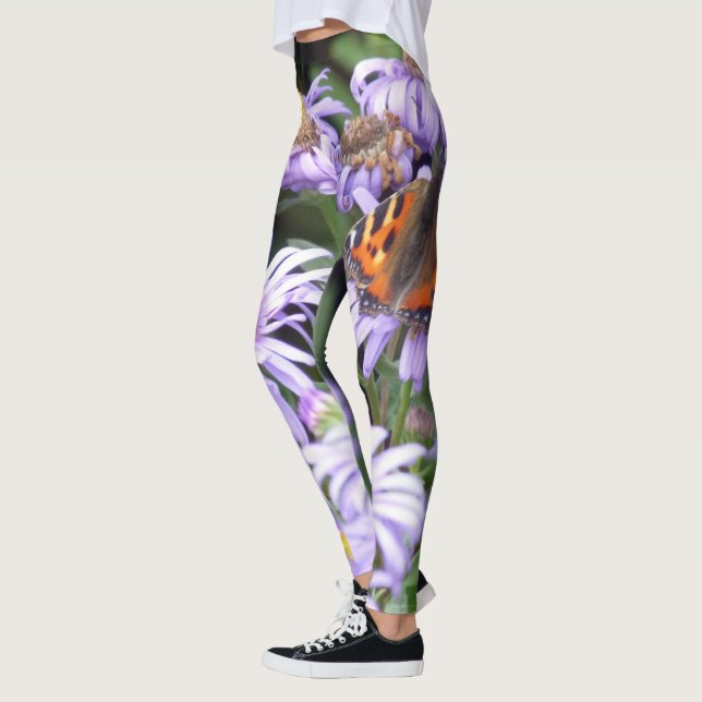 Schmetterling auf Blume Leggings (Links)
