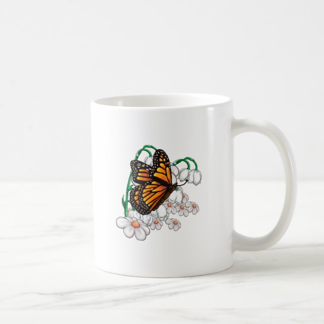 Schmetterling auf Blume Tasse (Rechts)