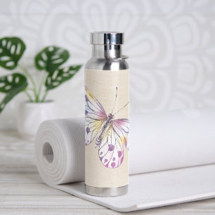 Schmetterling auf Burlap Trinkflasche