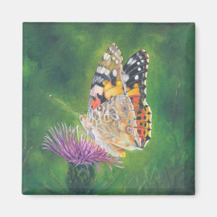 Schmetterling auf dem Kühlschrankmagnet Thistle Magnet