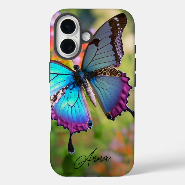 Schmetterling auf dem Personalisierten Blume Case-Mate iPhone Hülle (Rückseite)