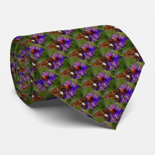 Schmetterling auf der Blume Naturkunst Krawatte