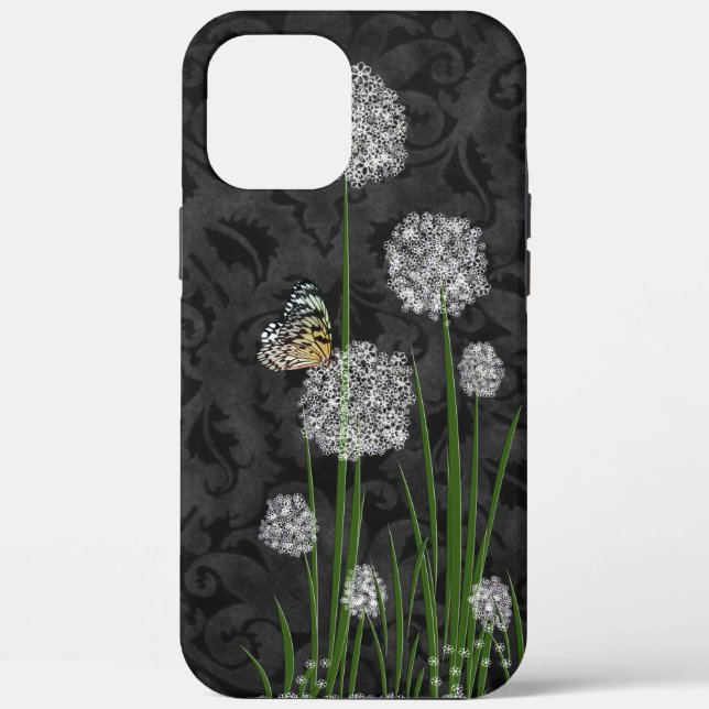 Schmetterling auf der Puff-Blume Case-Mate iPhone Hülle (Rückseite)