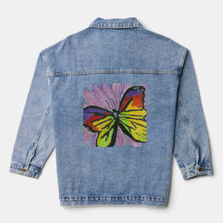 Schmetterling auf einer Blume Jeansjacke