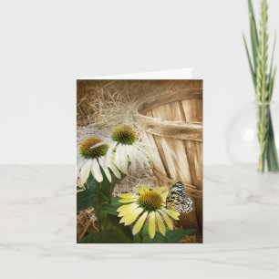 Schmetterling auf einer Kegelblume Karte