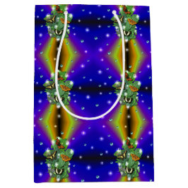 Schmetterling auf lila Gelben Regenbogen Mittlere Geschenktüte