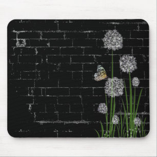 Schmetterling auf Puff Wildblume Mousepad