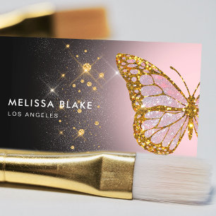 Schmetterling auf schwarzer Visitenkarte