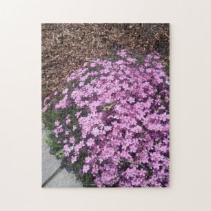 Schmetterling auf violetten Blumen Puzzle