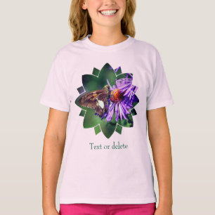 Schmetterling auf violetter Aster-Blüte Personalis T-Shirt
