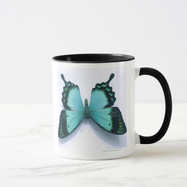 Schmetterling auf Weiß Tasse (Rechts)