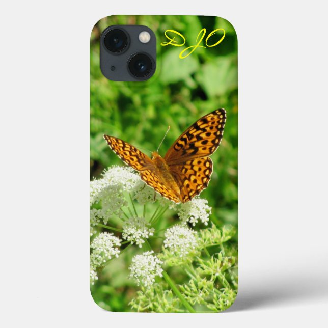 Schmetterling auf weißen Blume Case-Mate iPhone Hülle (Rückseite)