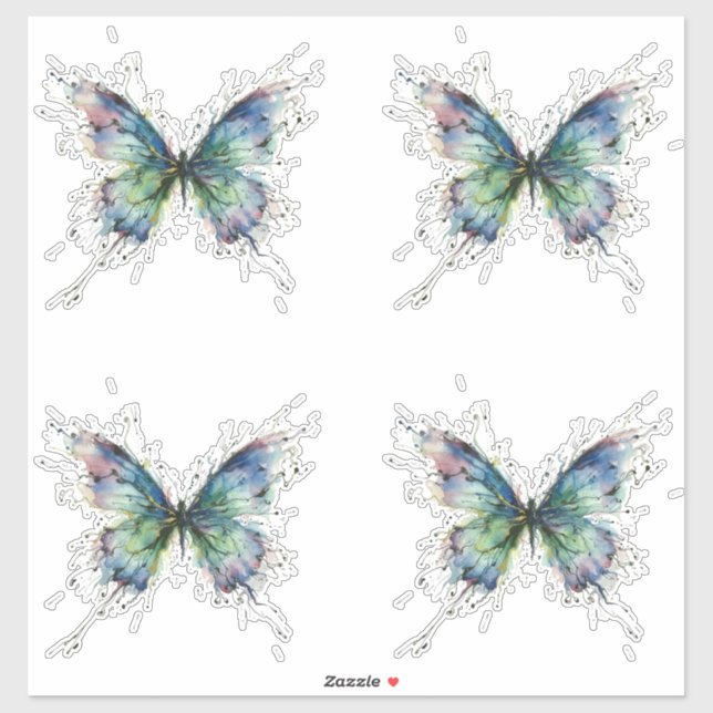 Schmetterling Aufkleber (Blatt)