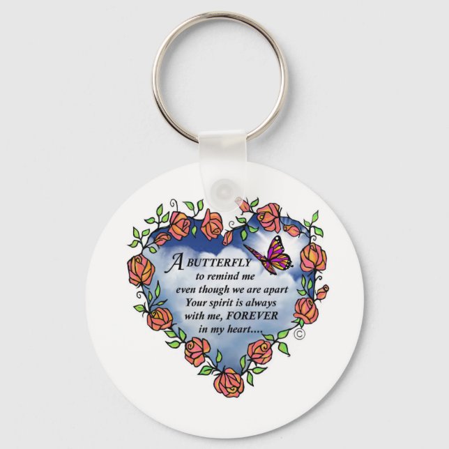 Schmetterling aus dem Himmel Schlüsselanhänger (Vorderseite)