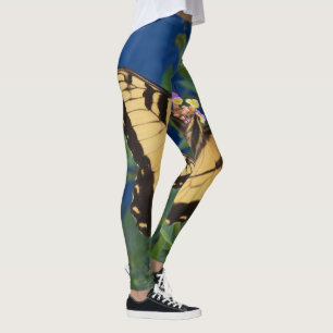 Schmetterling aus Gelb und Schwarz des Fracks Leggings