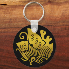 Schmetterling aus japanischem Familienwappen-Frack Schlüsselanhänger