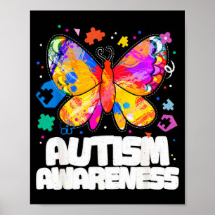Schmetterling-Autismus-Bewusstseinsunterstützung a Poster