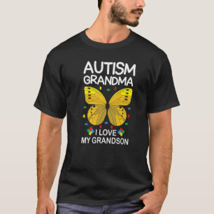 Schmetterling Autismus Oma Ich Liebe Meinen Enkel T-Shirt