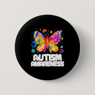 Schmetterling Autismussensibilisierung Unterstützu Button